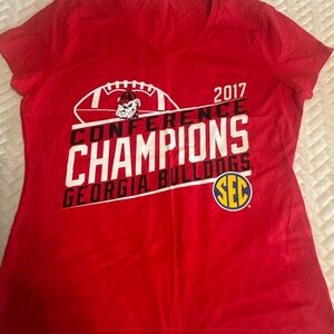 Georgia bulldog SEC championship Red T-Shirt nwot